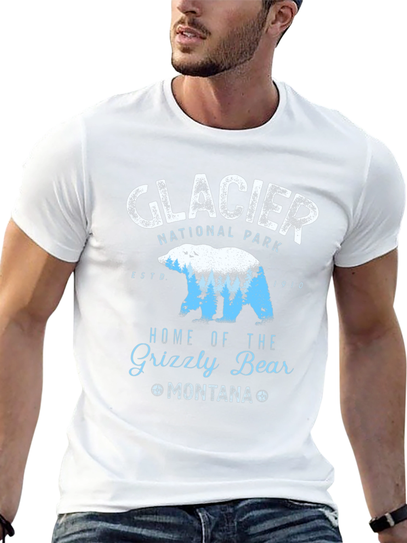 Glacier National Park Grizzly Bear Graphic Tee
