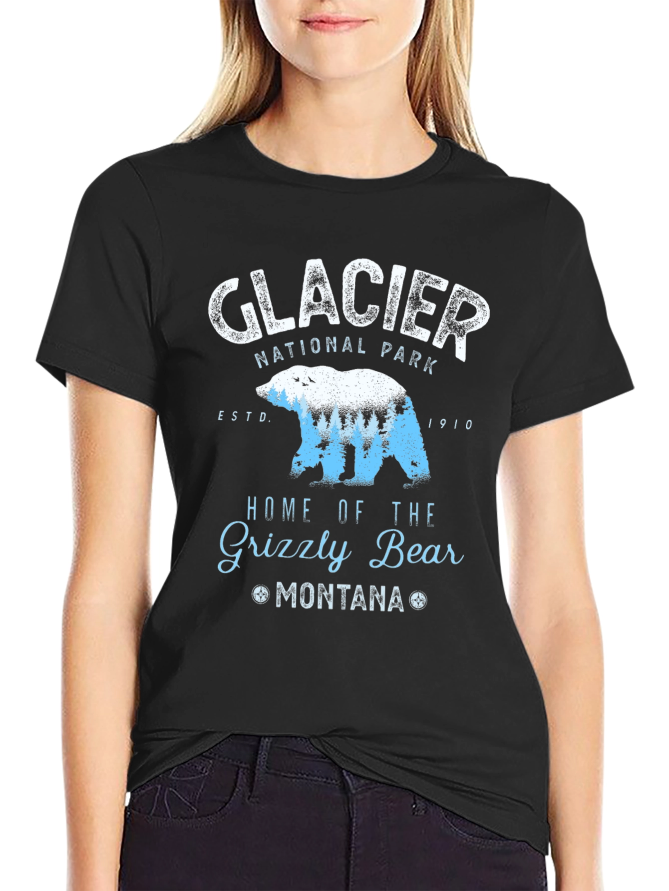 Glacier National Park Grizzly Bear Graphic Tee