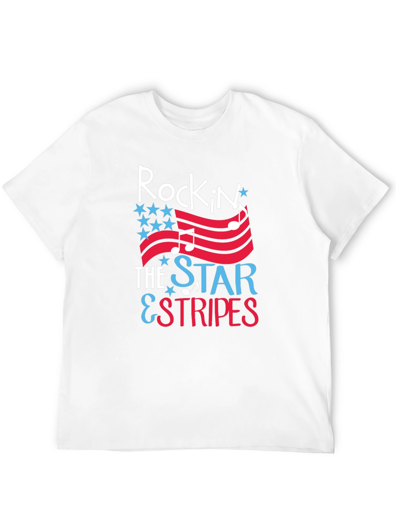 Rockin the Star & Stripes Patriotic T-Shirt