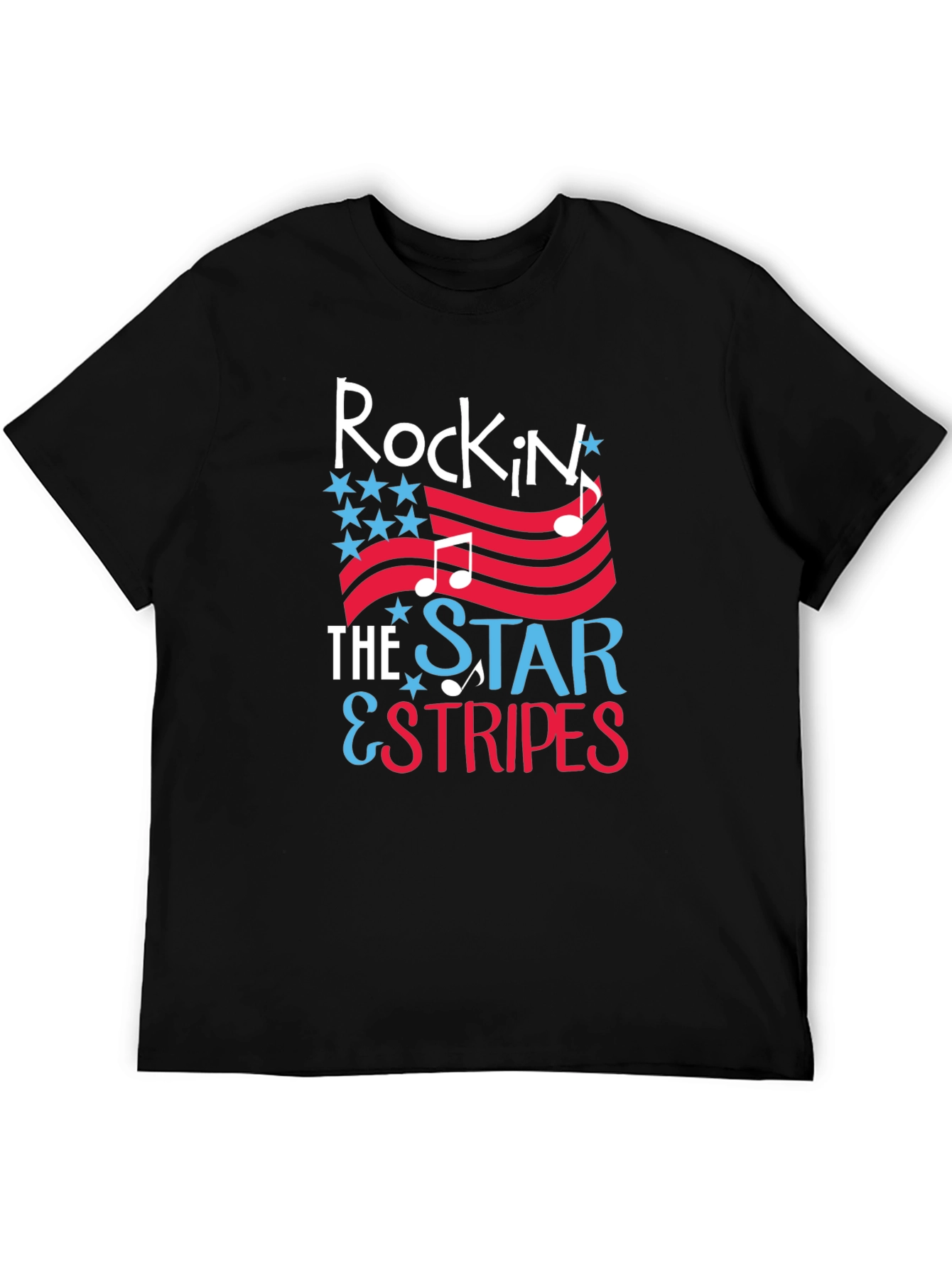Rockin the Star & Stripes Patriotic T-Shirt