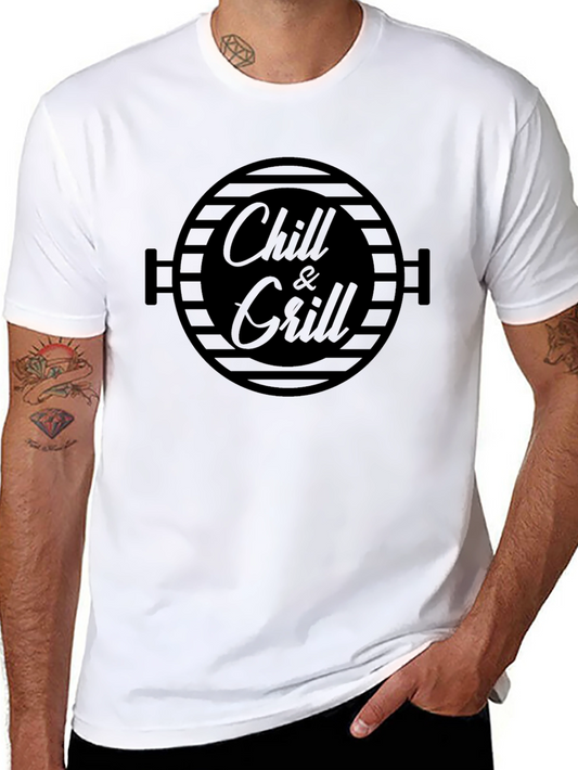 Chill & Grill Black Graphic Tee