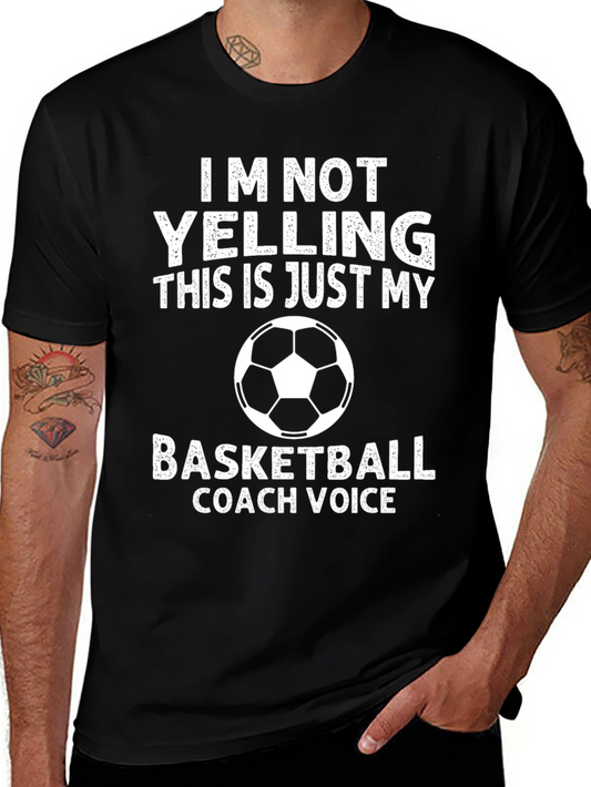 Basketball Coach Voice T-Shirt Funny Soccer Ball Tee