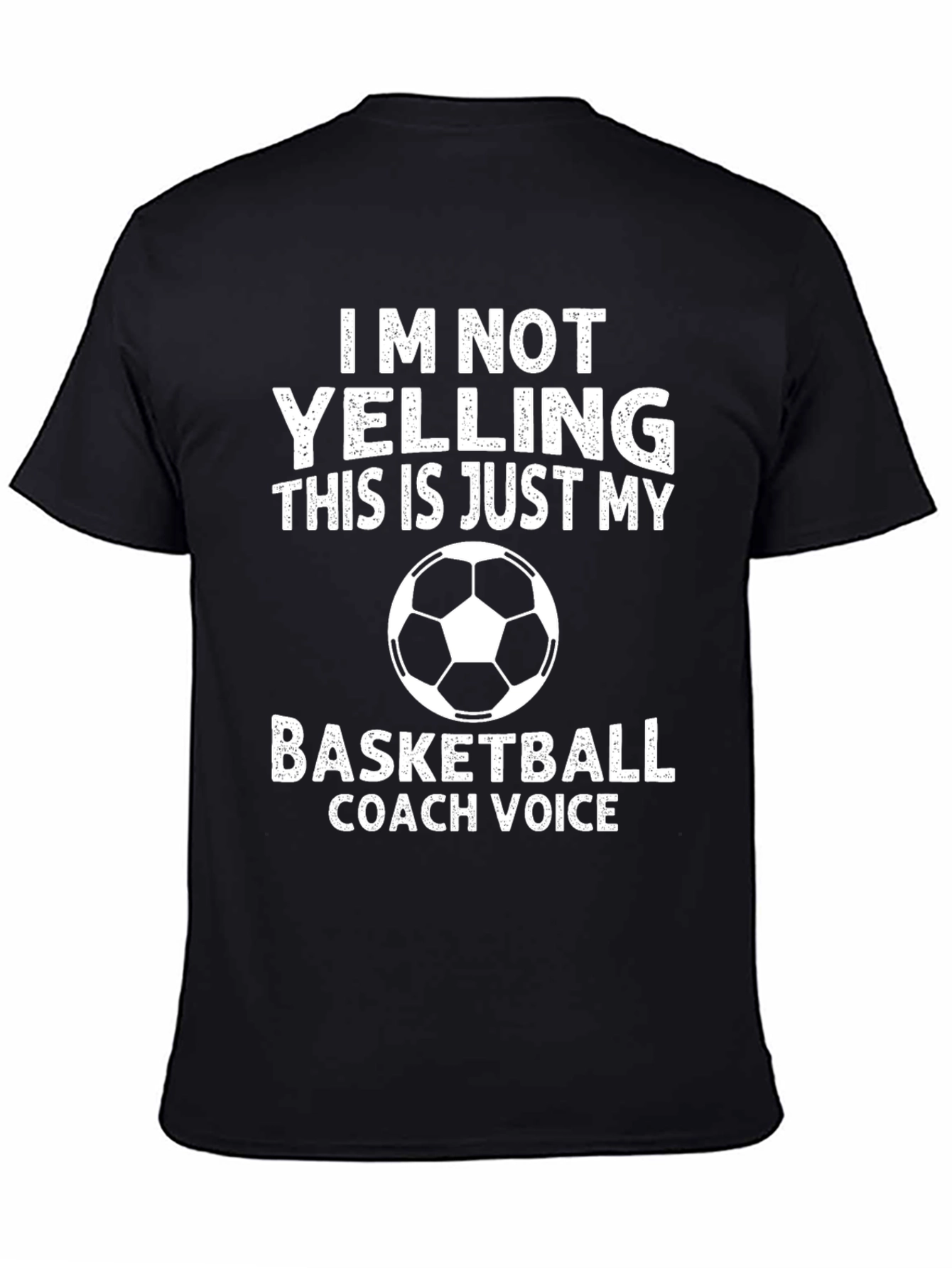 Basketball Coach Voice T-Shirt Funny Soccer Ball Tee