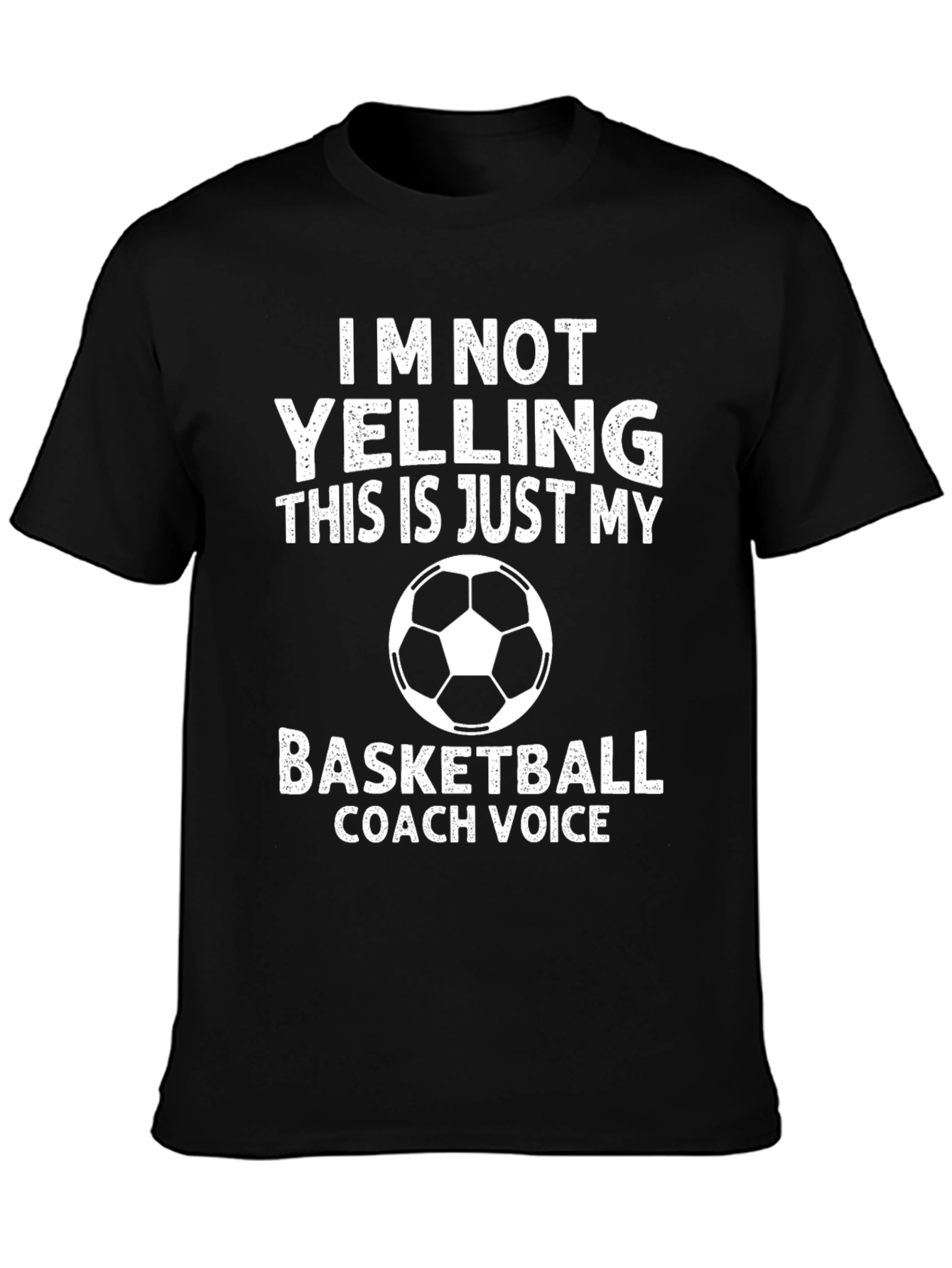 Basketball Coach Voice T-Shirt Funny Soccer Ball Tee