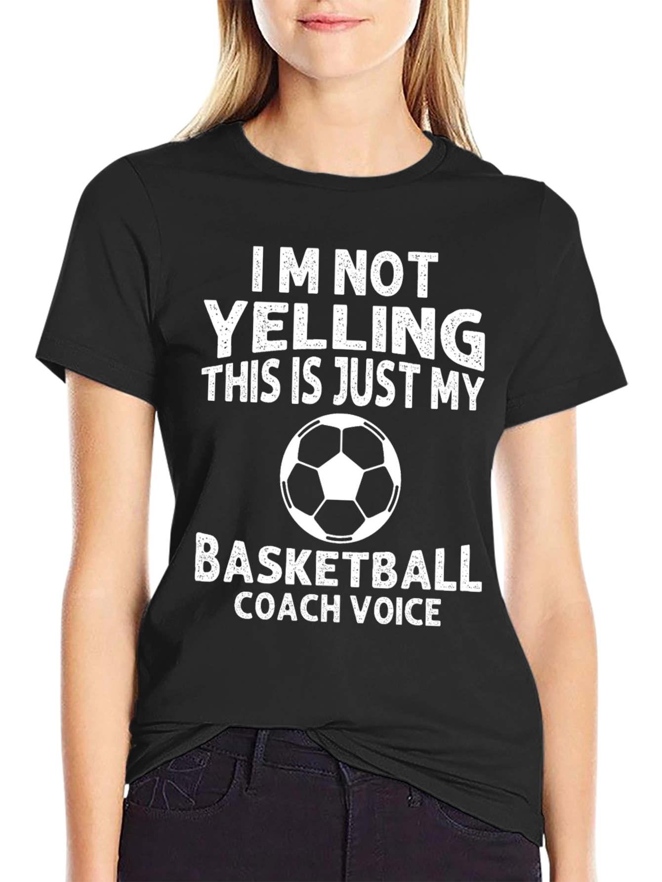 Basketball Coach Voice T-Shirt Funny Soccer Ball Tee
