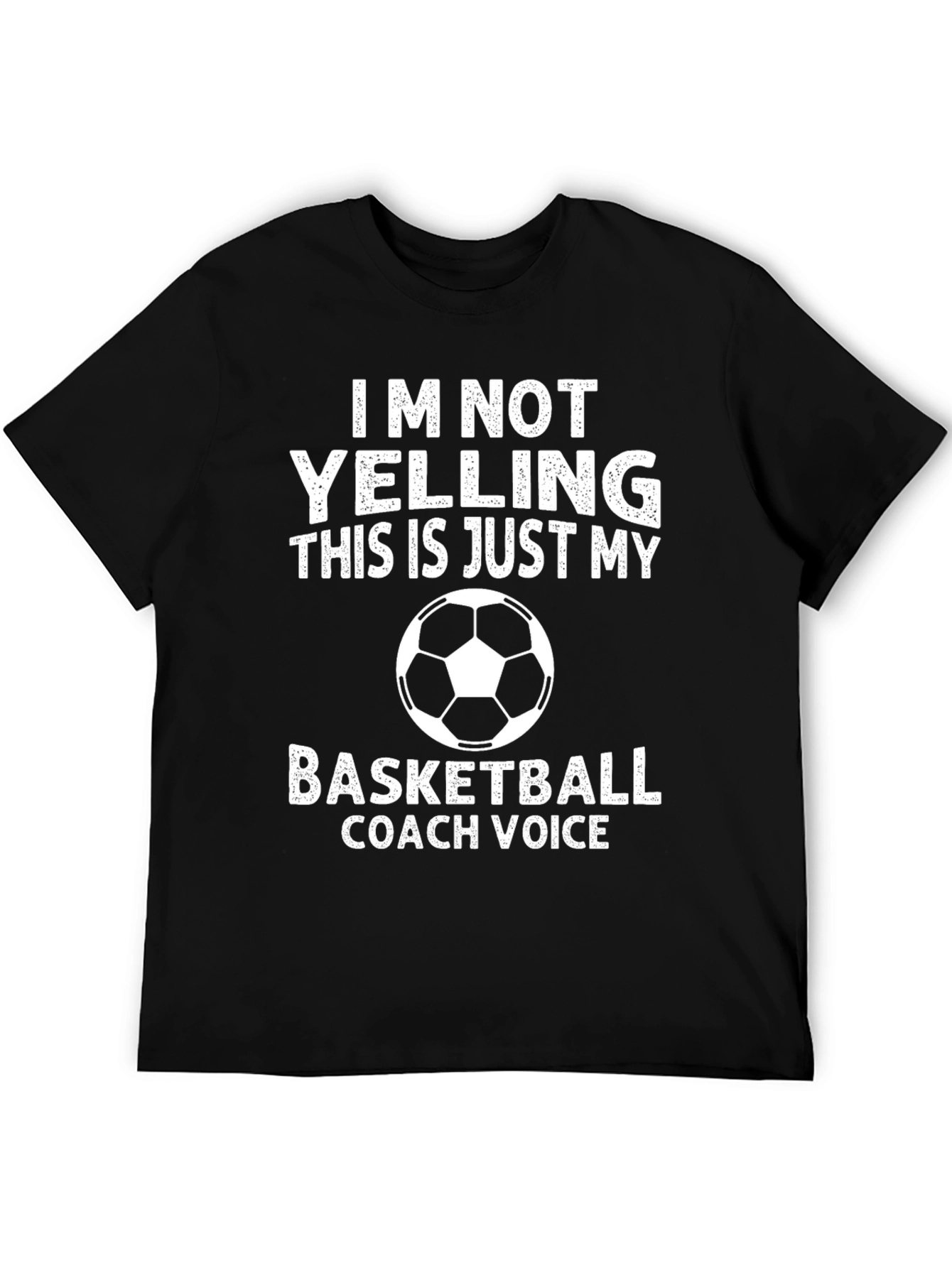 Basketball Coach Voice T-Shirt Funny Soccer Ball Tee