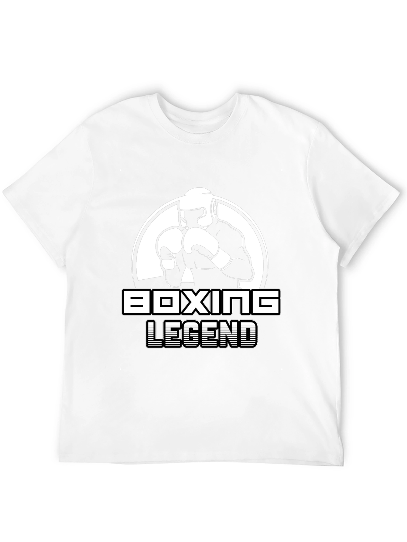 Boxing Legend Graphic Tee - Black Cotton T-Shirt