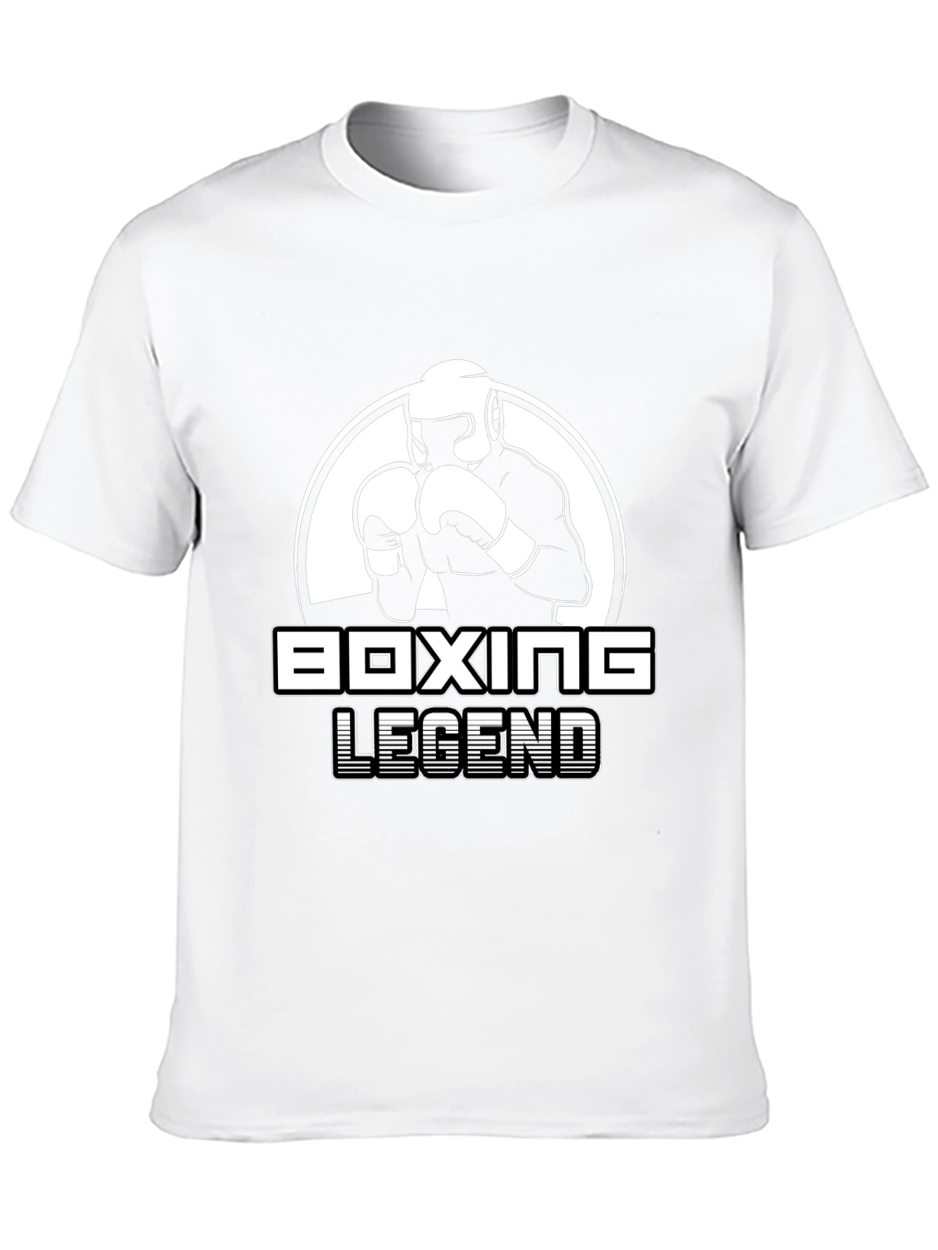 Boxing Legend Graphic Tee - Black Cotton T-Shirt