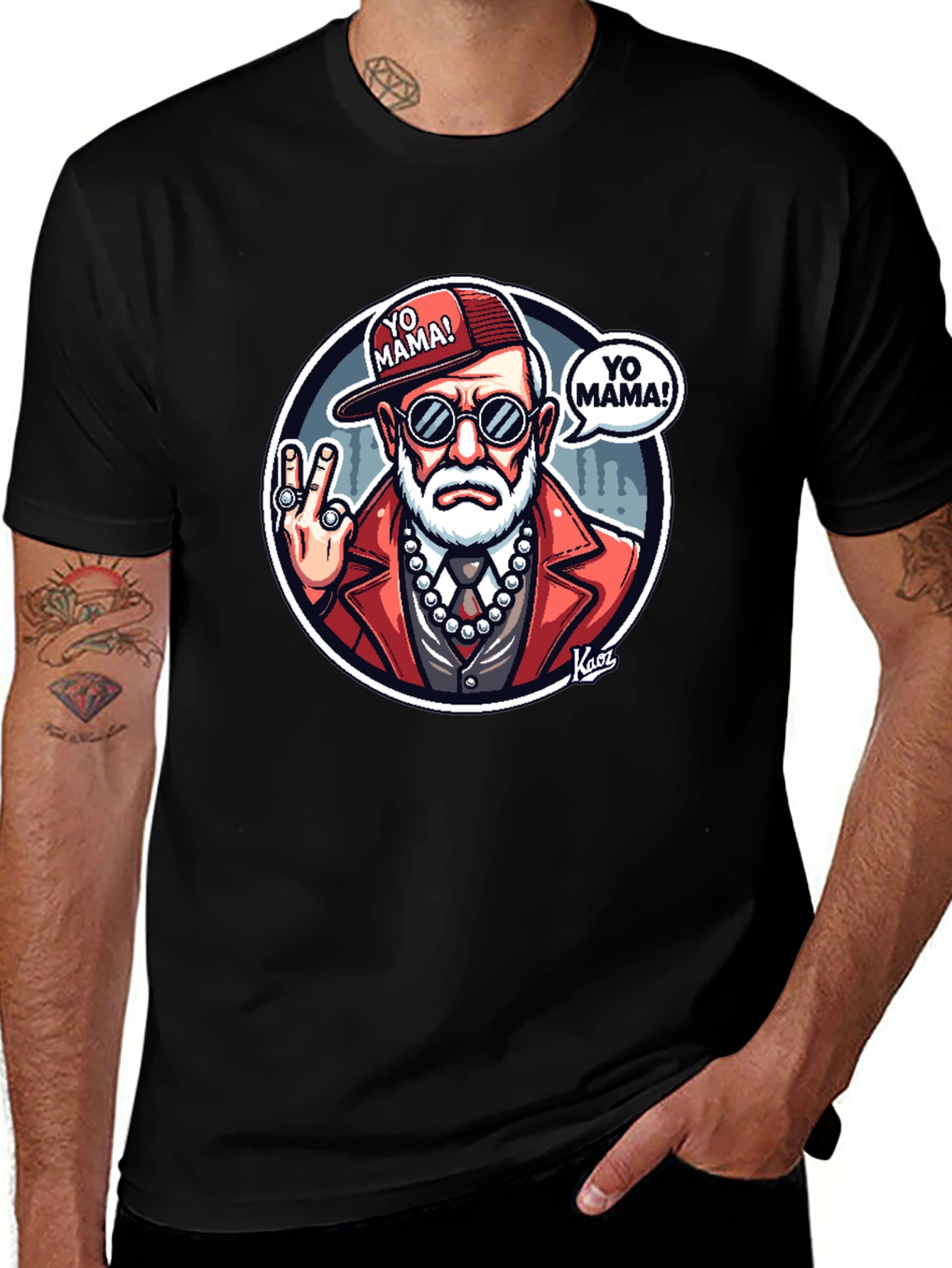 Yo Mama Cartoon Graphic T-Shirt
