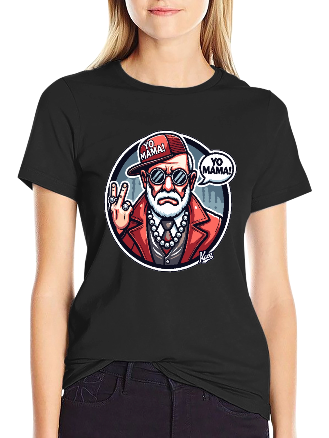 Yo Mama Cartoon Graphic T-Shirt