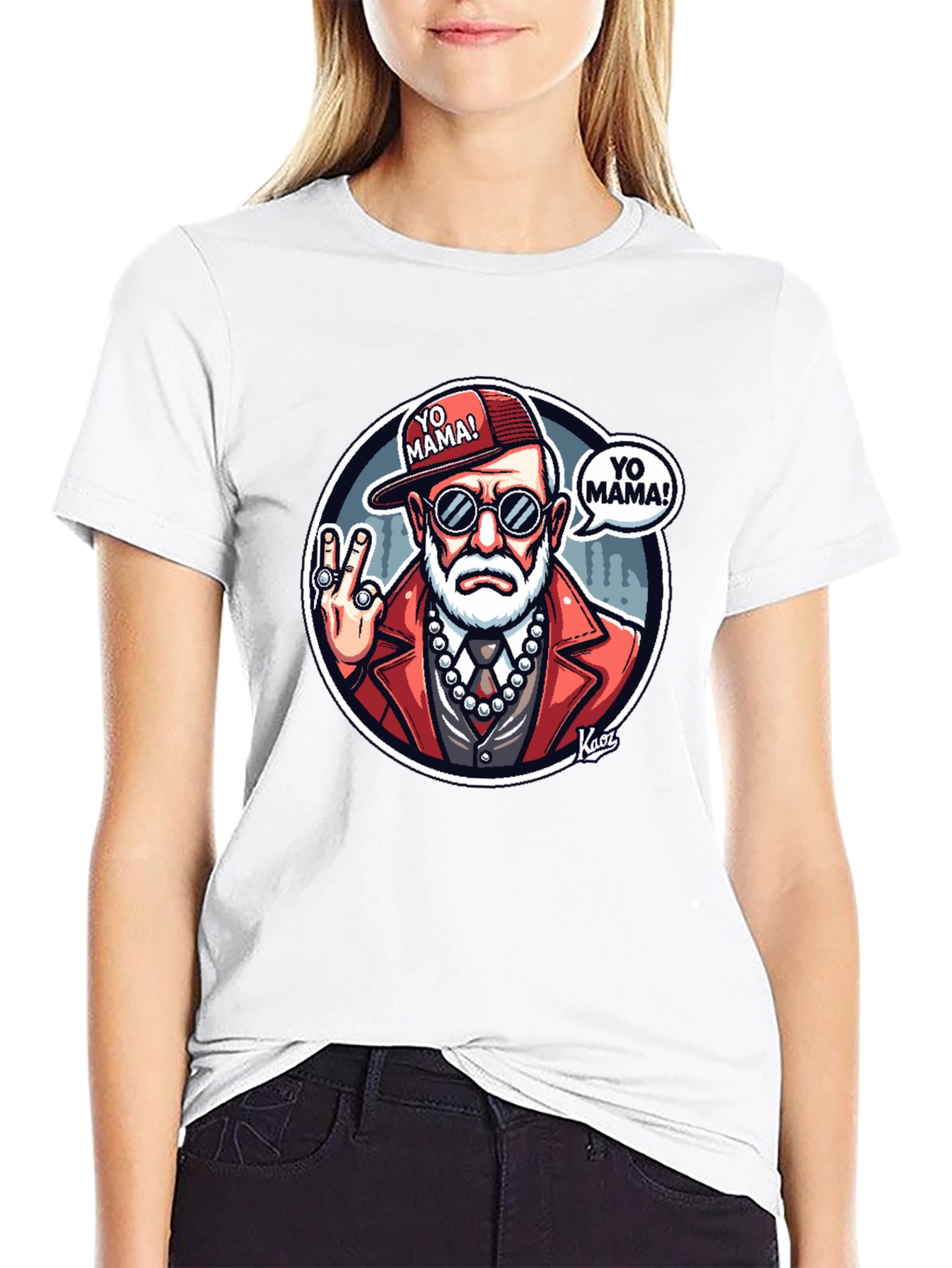 Yo Mama Cartoon Graphic T-Shirt