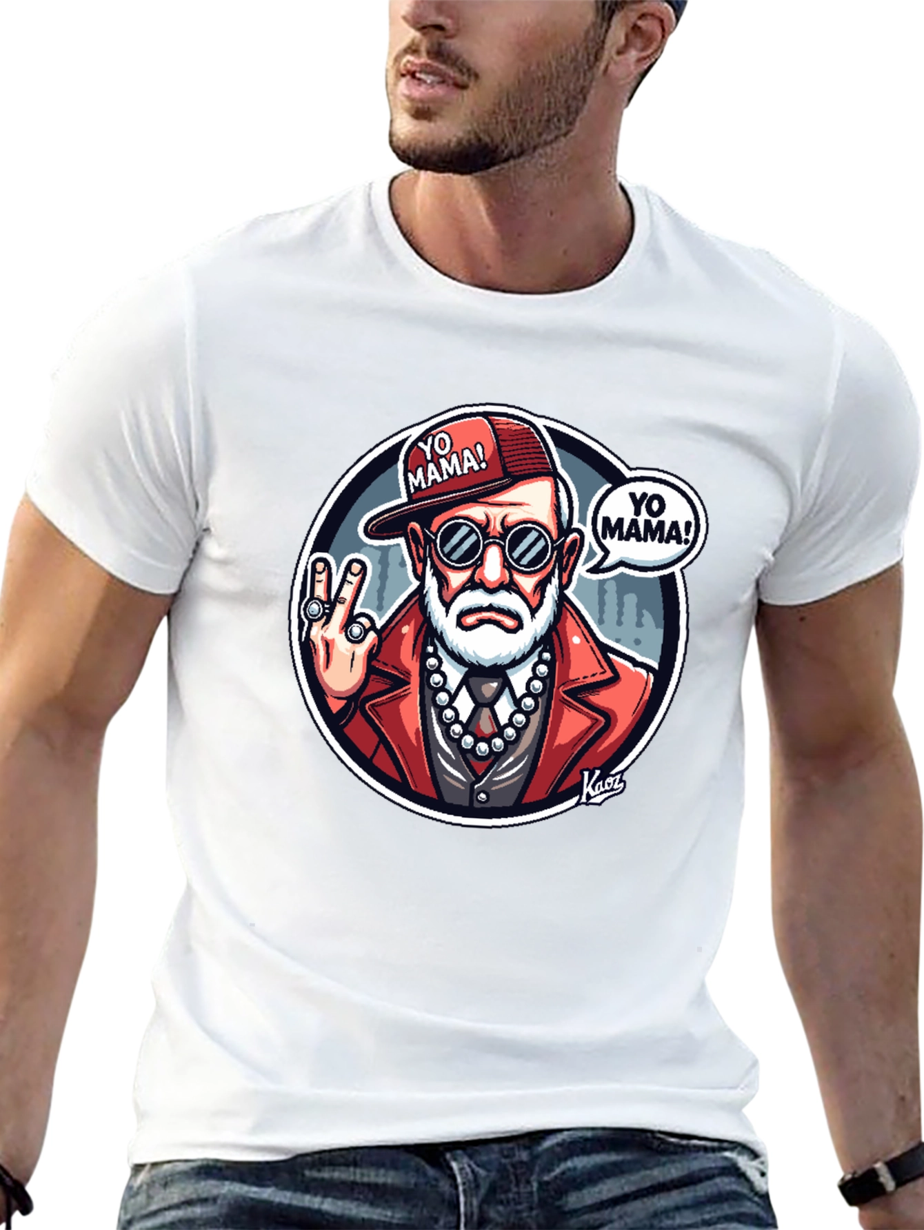 Yo Mama Cartoon Graphic T-Shirt