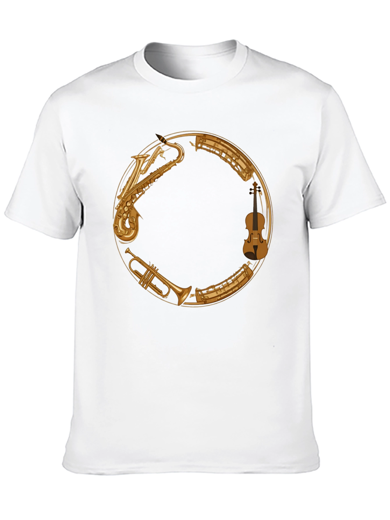 Musical Instrument Circle Graphic T-Shirt