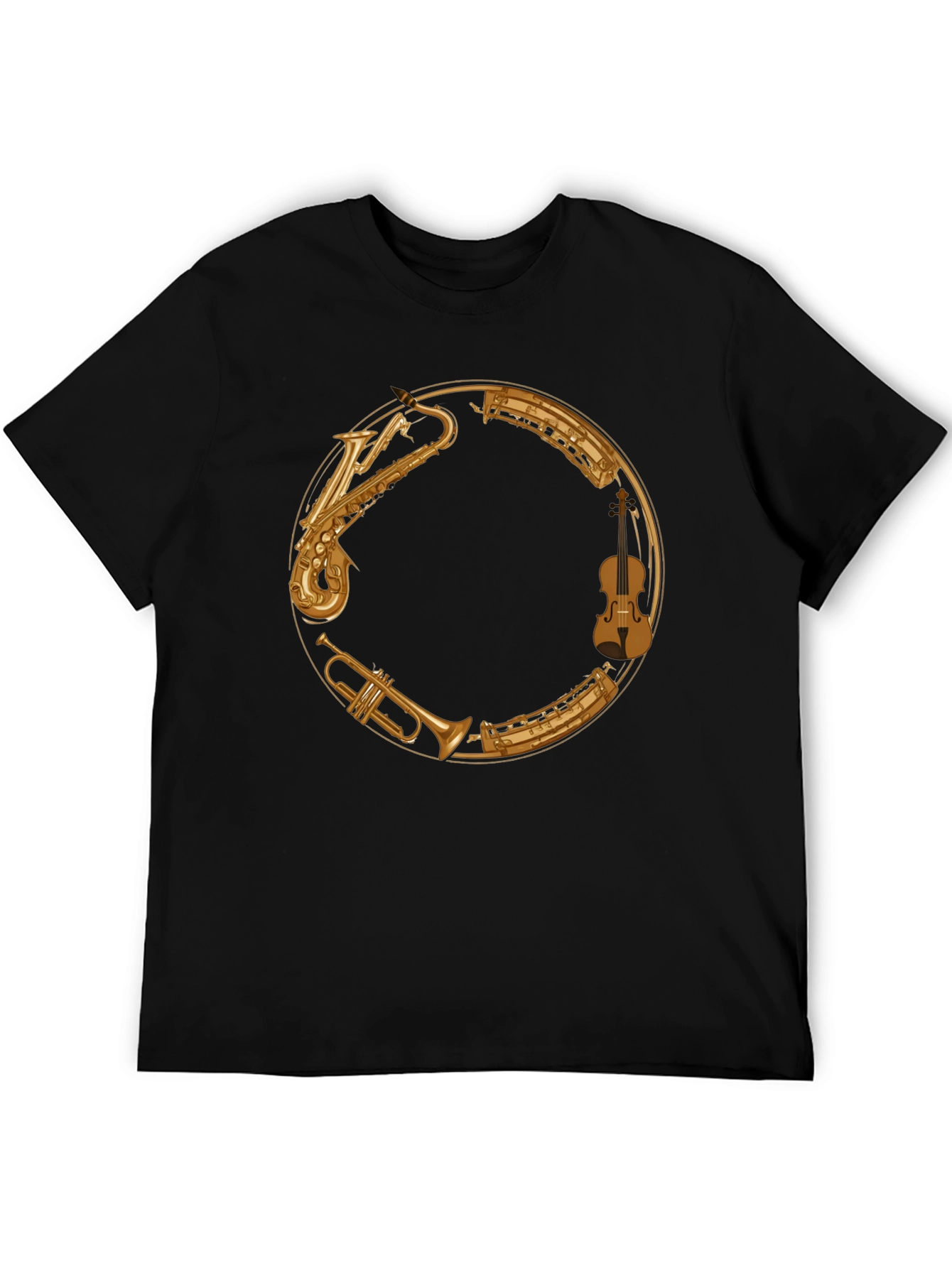Musical Instrument Circle Graphic T-Shirt