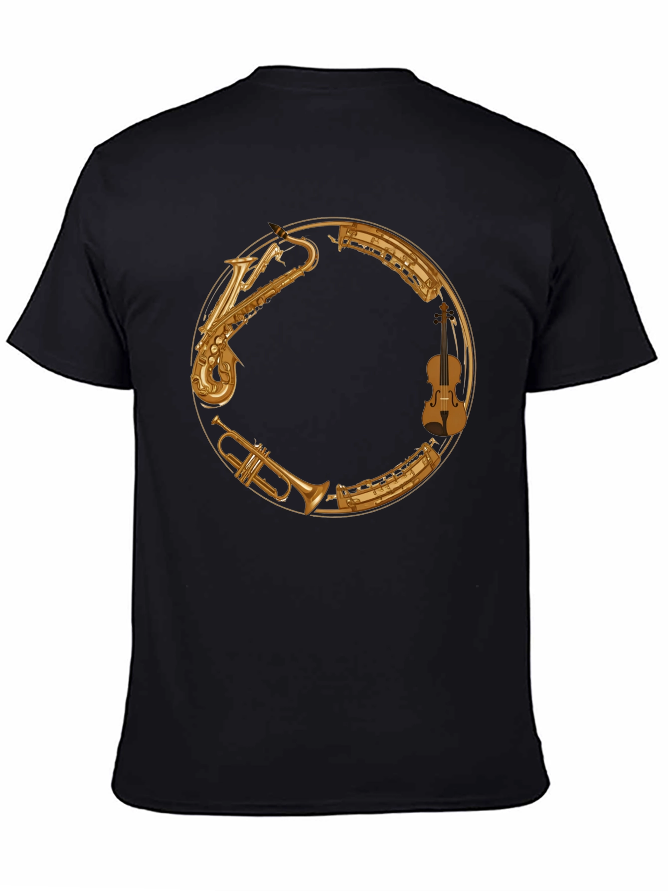 Musical Instrument Circle Graphic T-Shirt