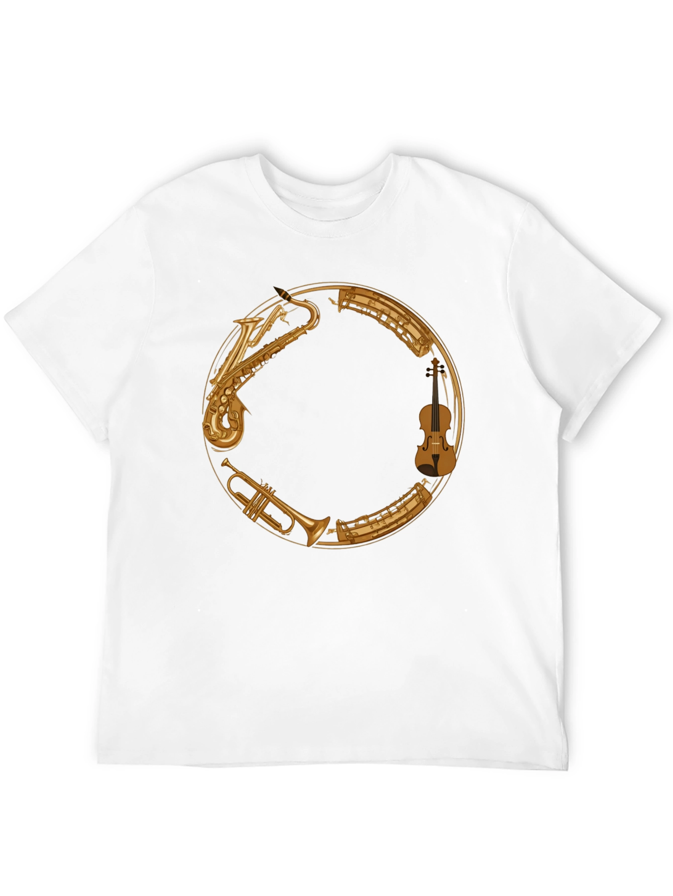 Musical Instrument Circle Graphic T-Shirt