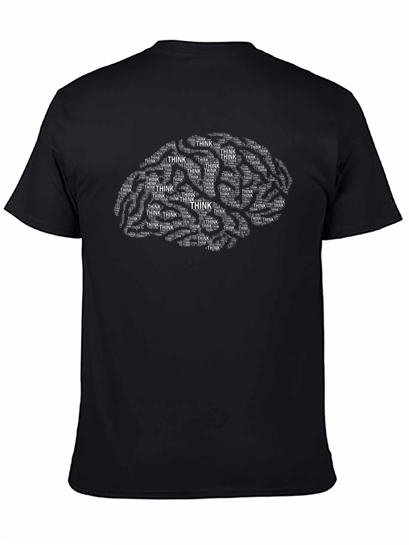 Think Brain Graphic Black T-Shirt