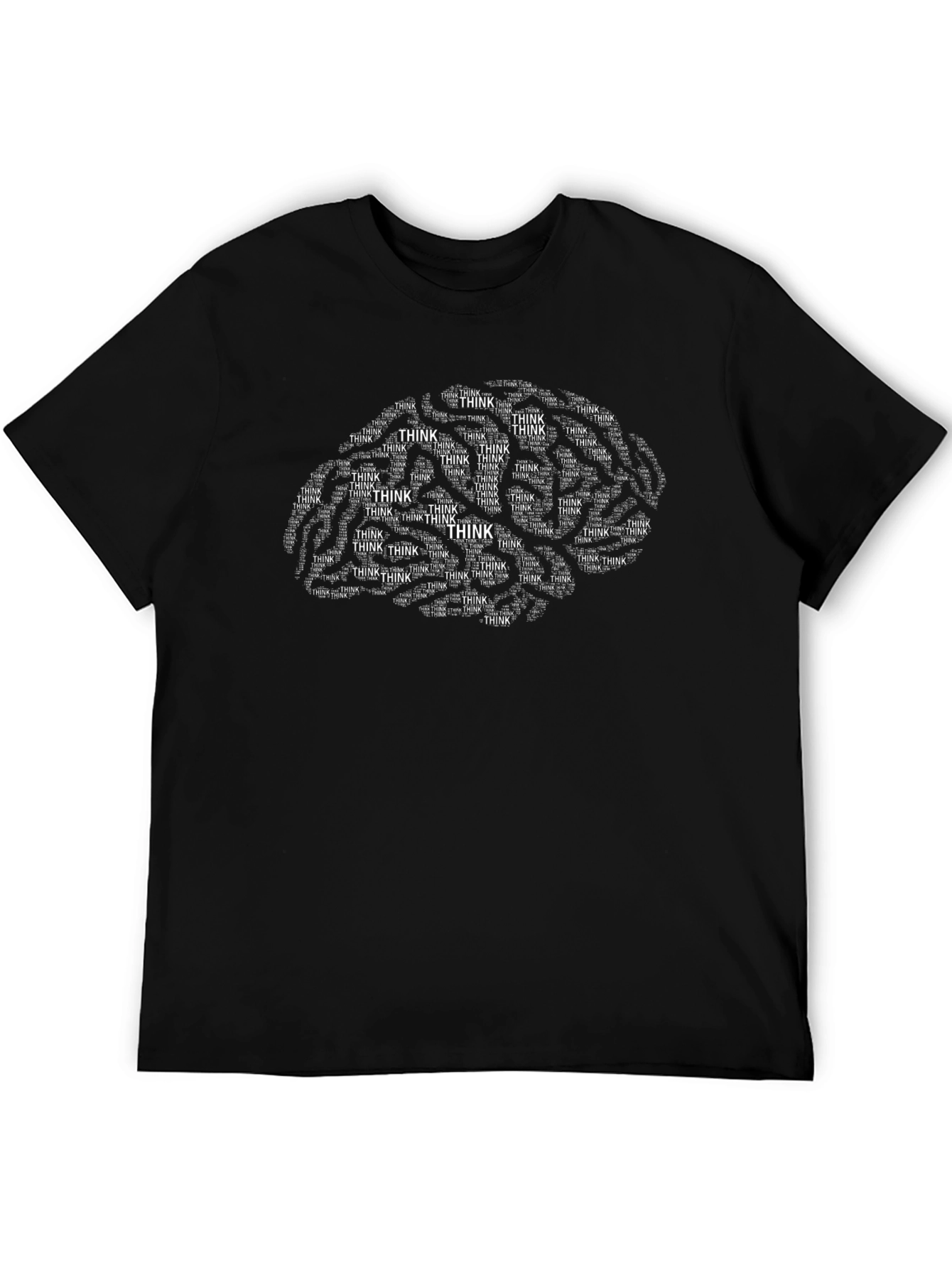 Think Brain Graphic Black T-Shirt