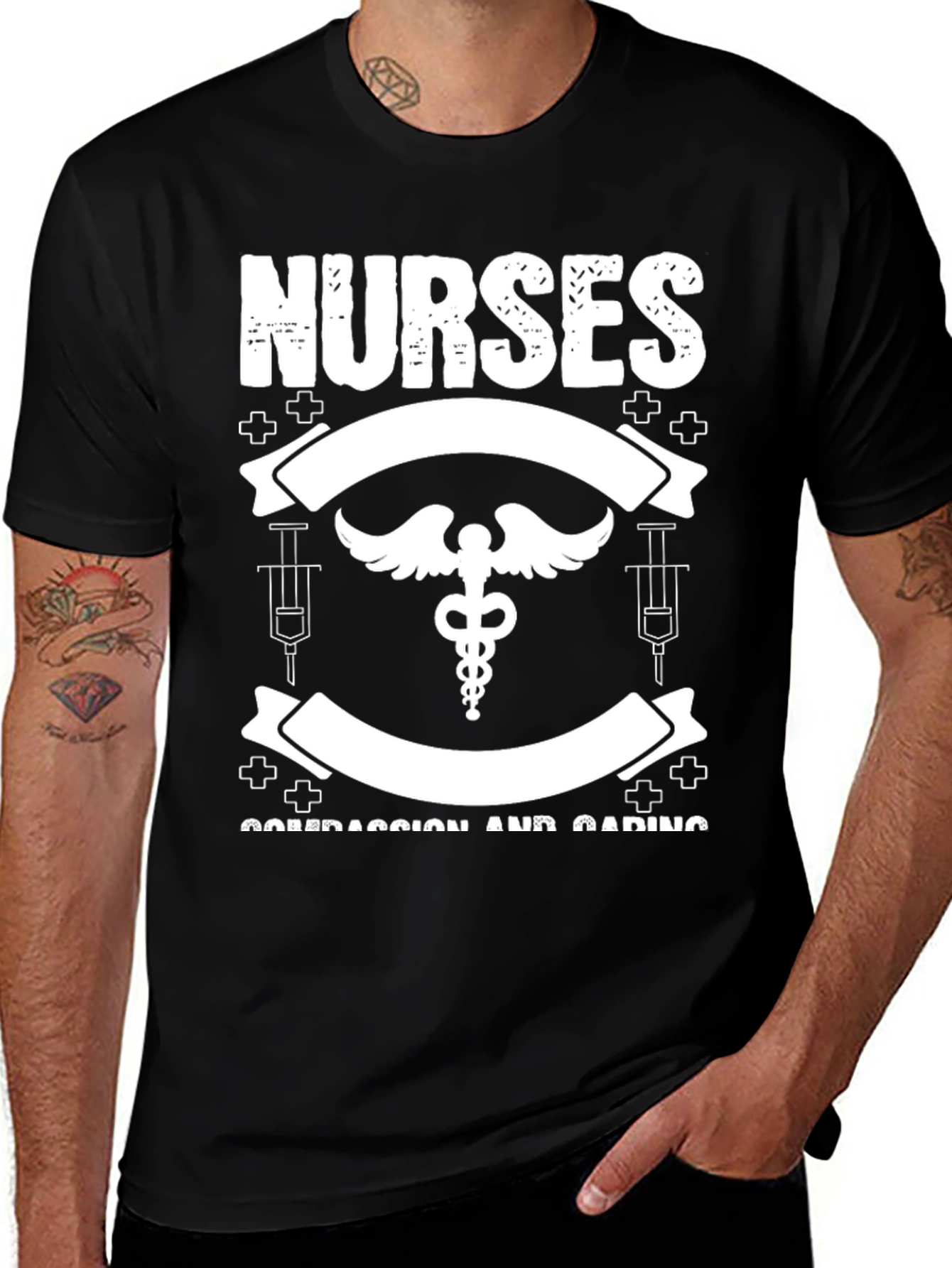 Nurses Compassion and Caring Graphic T-Shirt