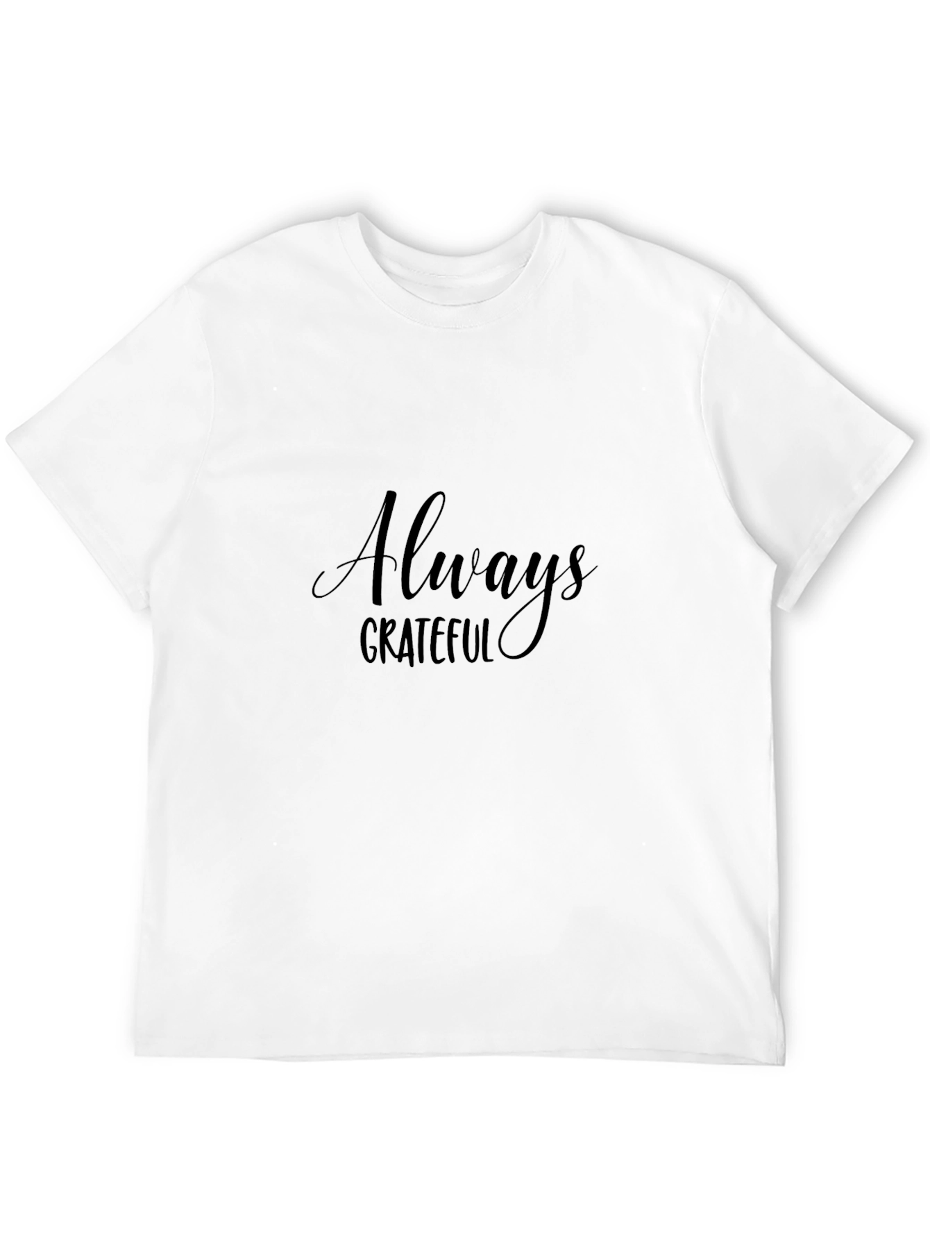 Always Grateful Black Graphic Tee