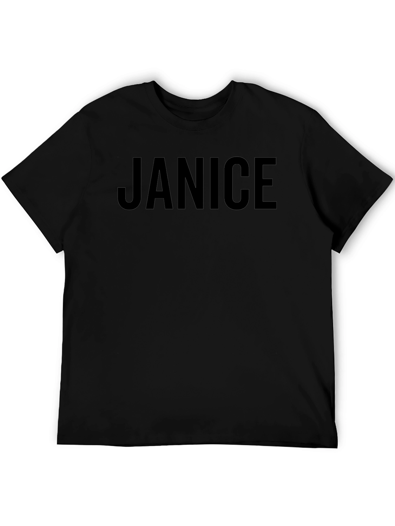 Janice Personalized Black Cotton Tee