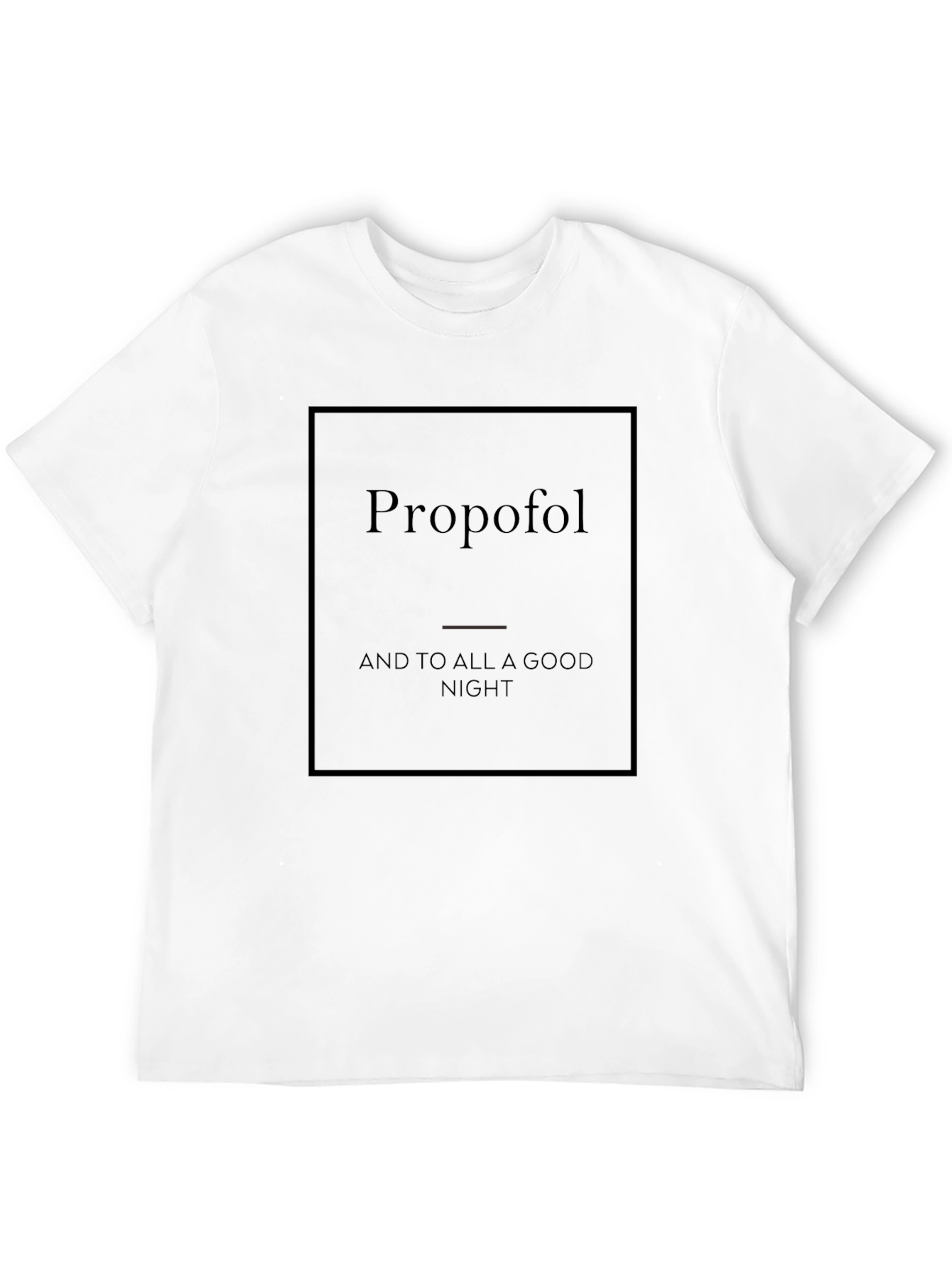 Propofol Good Night Black T-Shirt