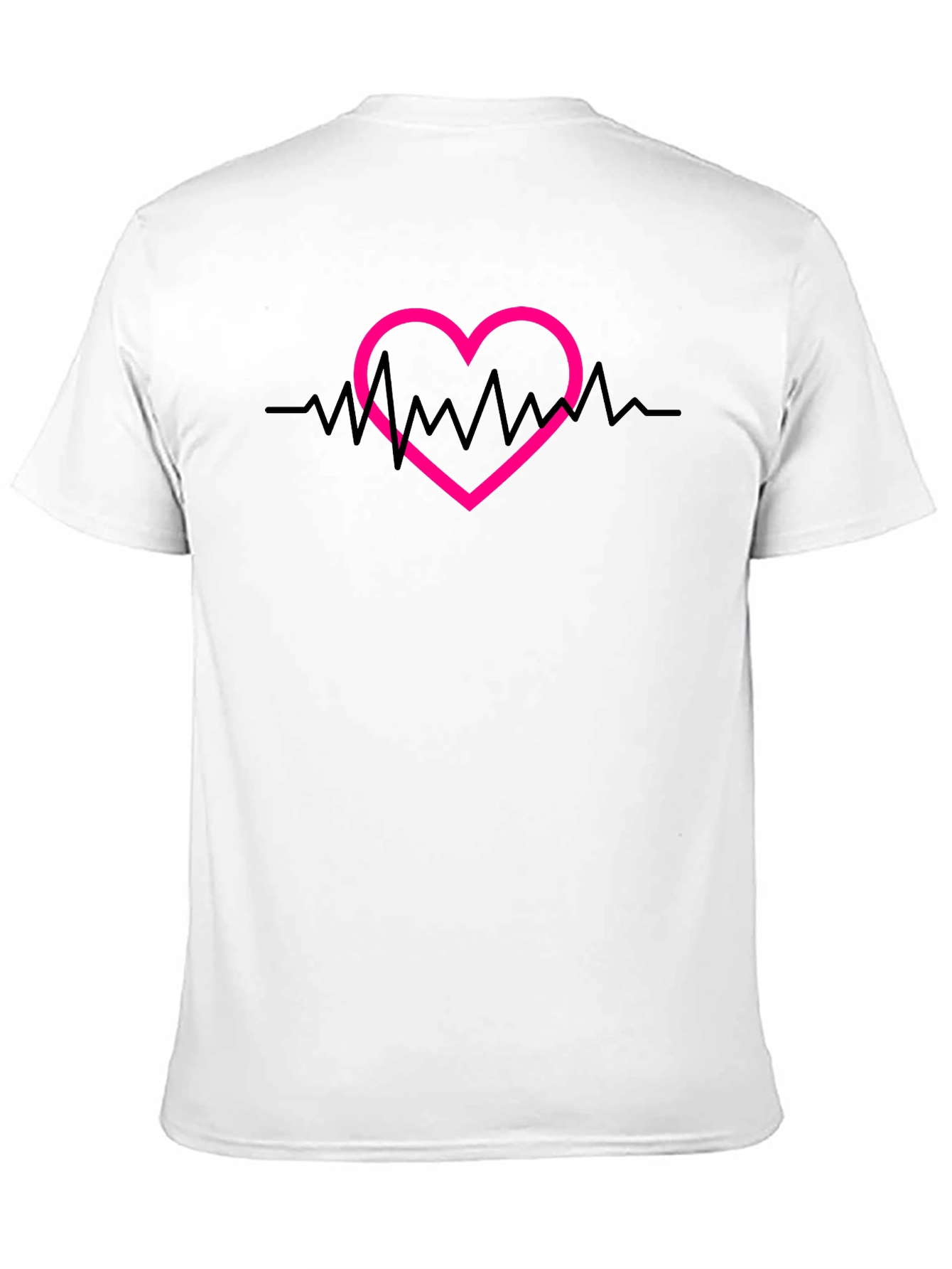 Heartbeat Heart Graphic Tee - Black