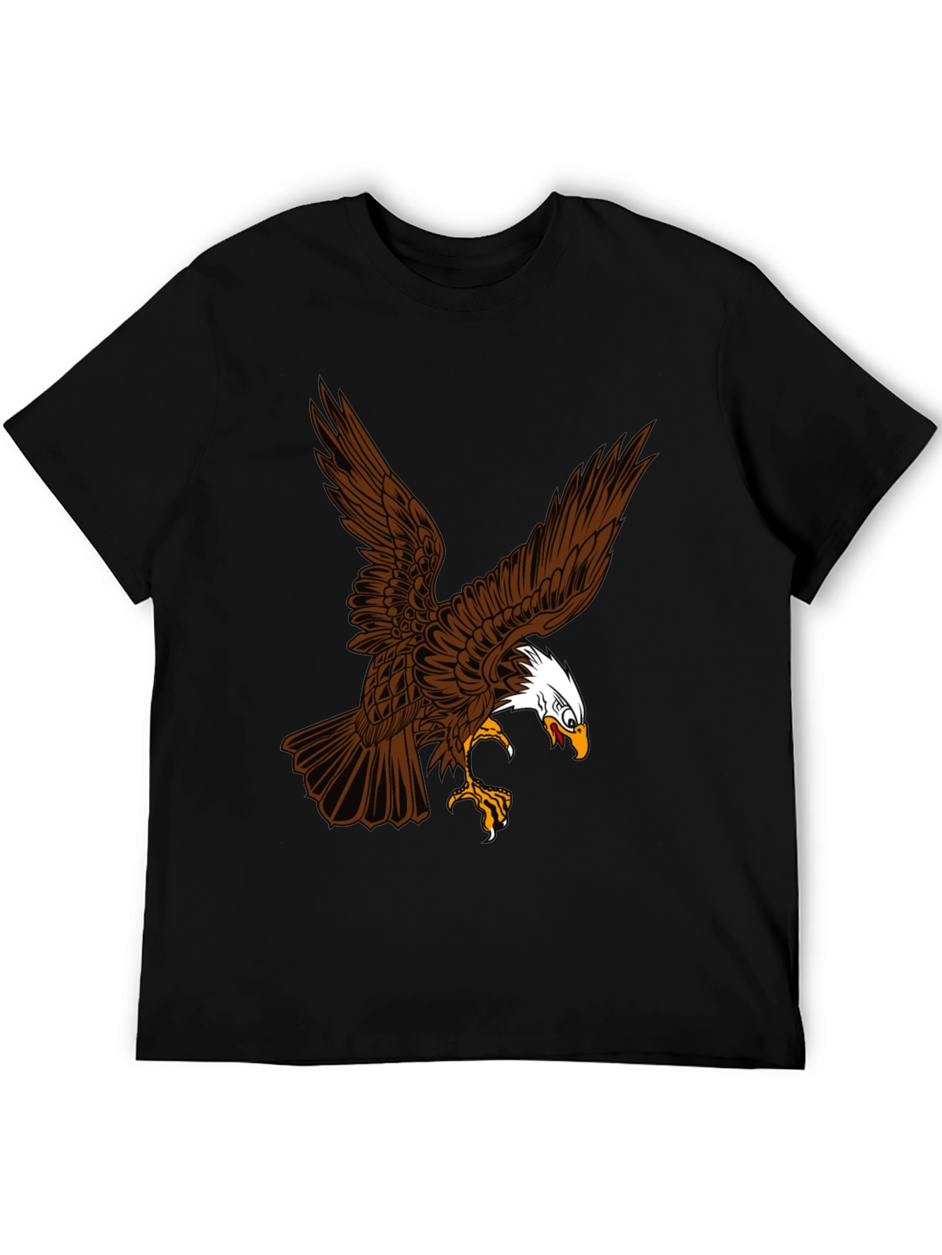 Eagle Graphic Print Black T-Shirt