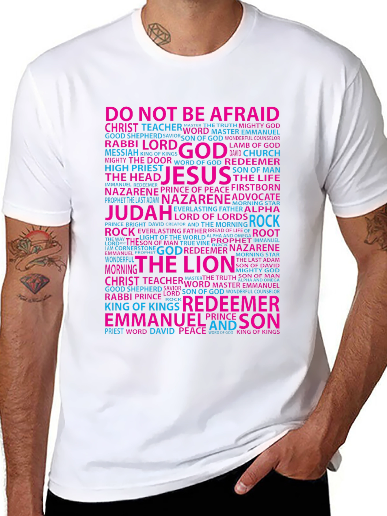 Faith-Inspired Word Art T-Shirt