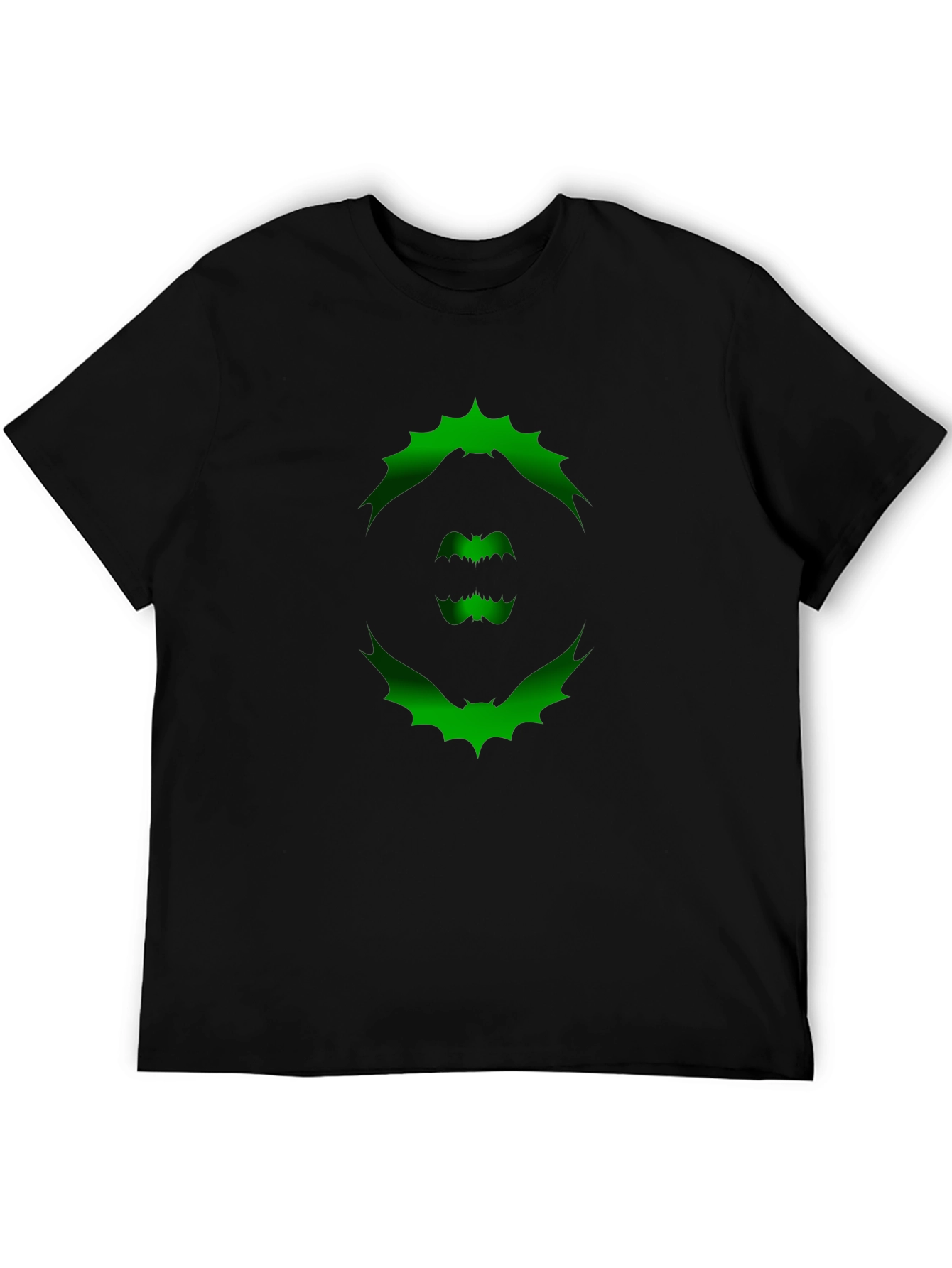 Bat Graphic Print T-Shirt - Unique Halloween Design