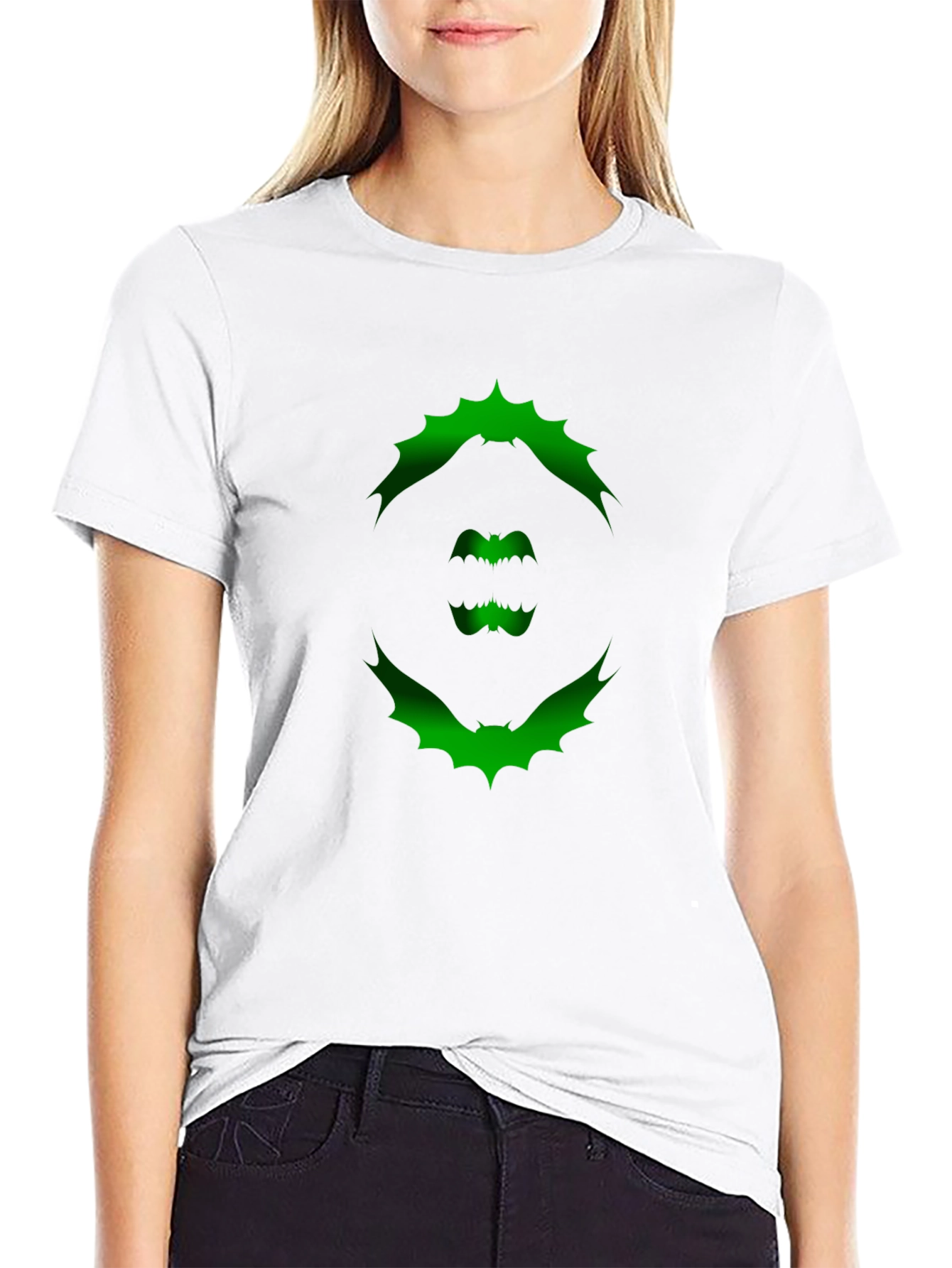 Bat Graphic Print T-Shirt - Unique Halloween Design