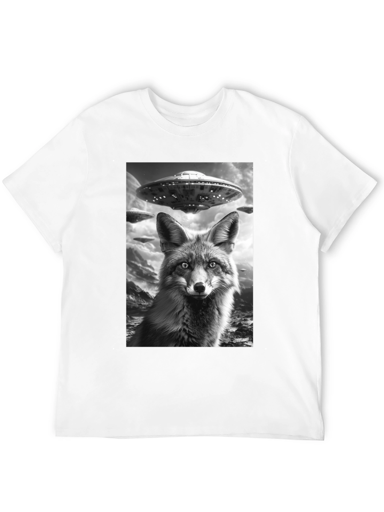 Fox UFO Graphic T-Shirt - Black Cotton Tee
