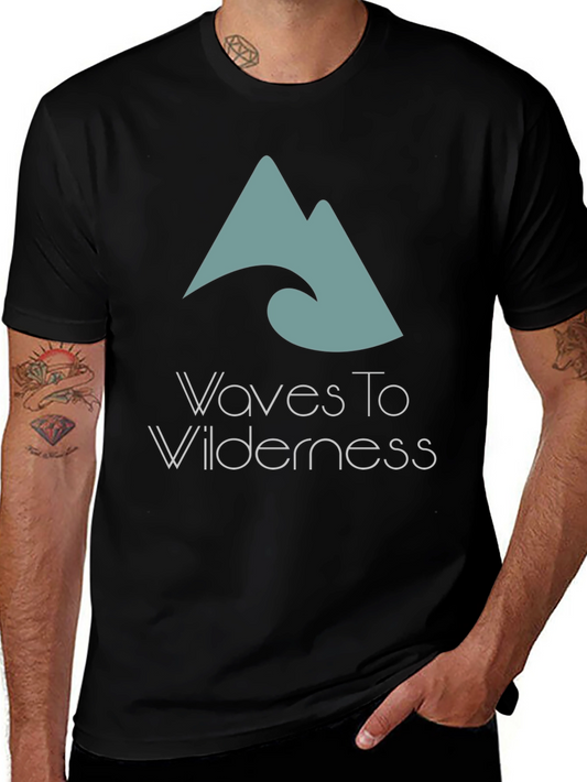 Waves To Wilderness Graphic Tee - Black Cotton Comfort