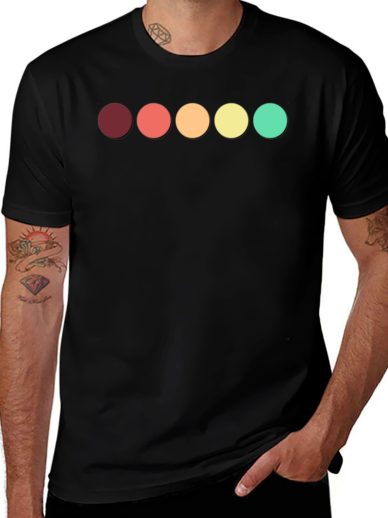 Retro Circle Graphic T-Shirt