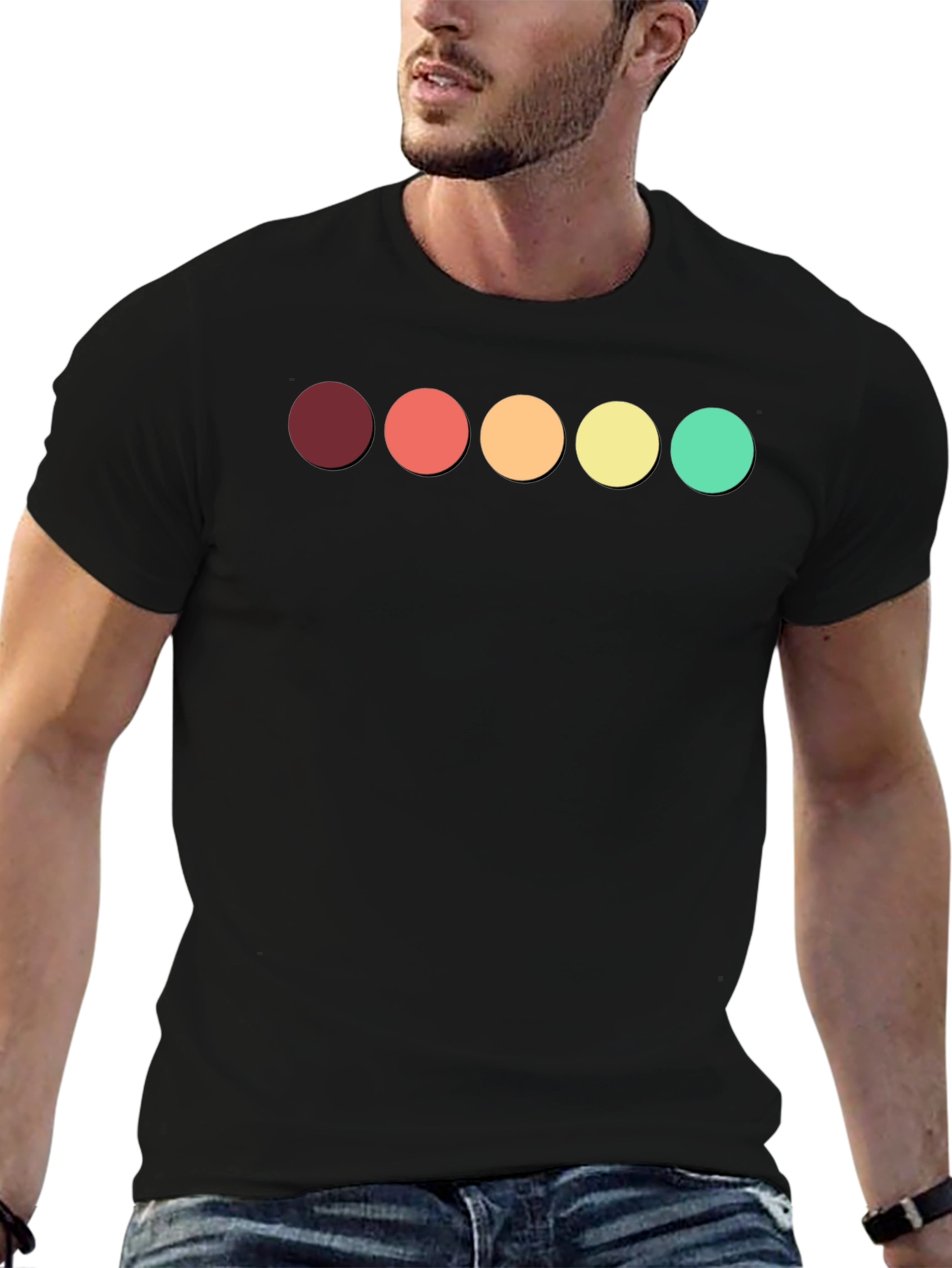 Retro Circle Graphic T-Shirt