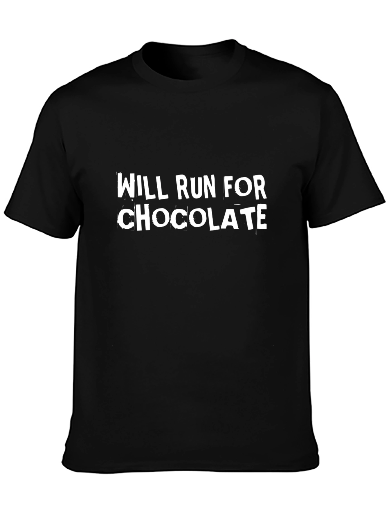 Will Run for Chocolate Black T-Shirt