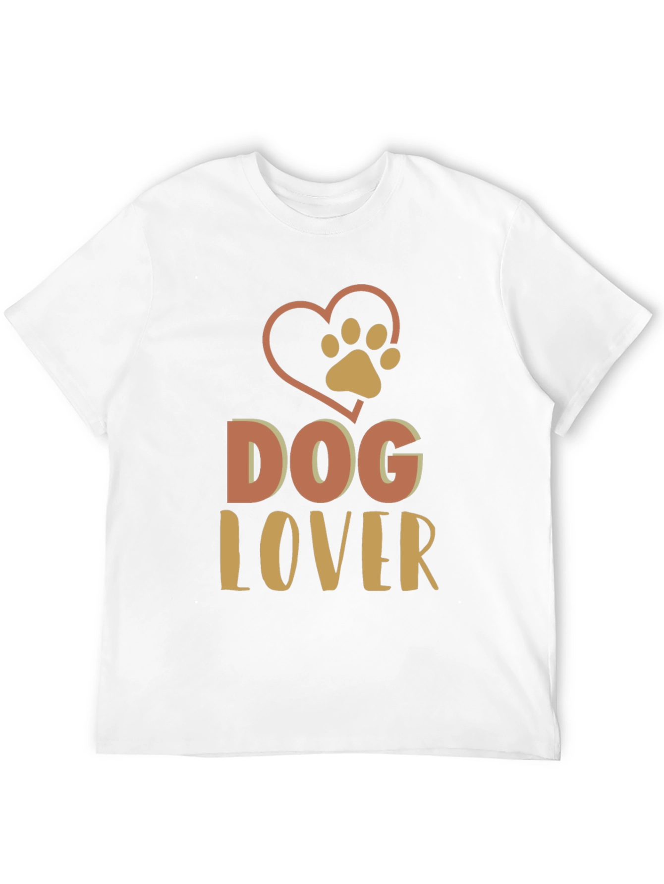 Dog Lover Graphic Print Black T-Shirt