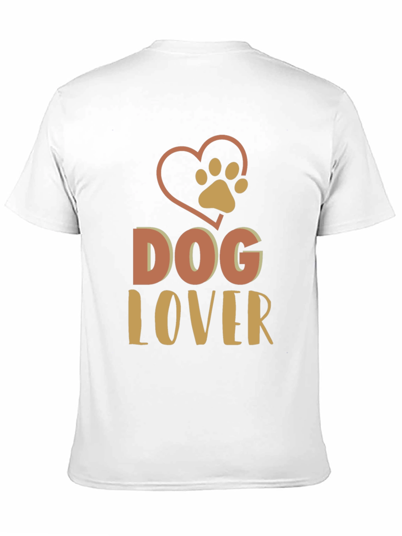 Dog Lover Graphic Print Black T-Shirt