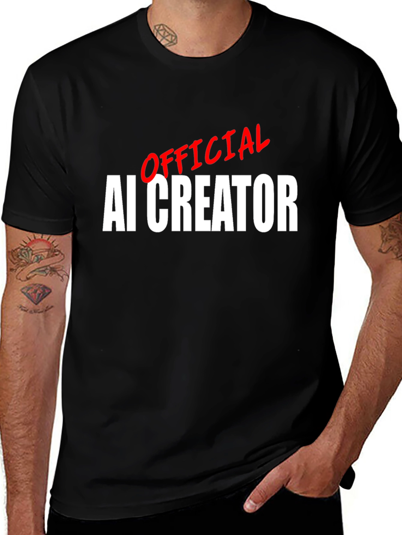 Official AI Creator T-Shirt - Black Bold Design