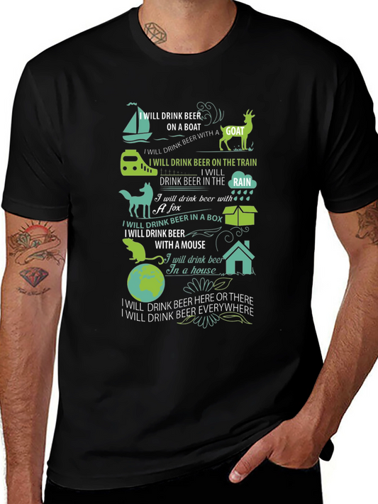 Humorous Beer Lover T-Shirt - Drink Beer Anywhere!