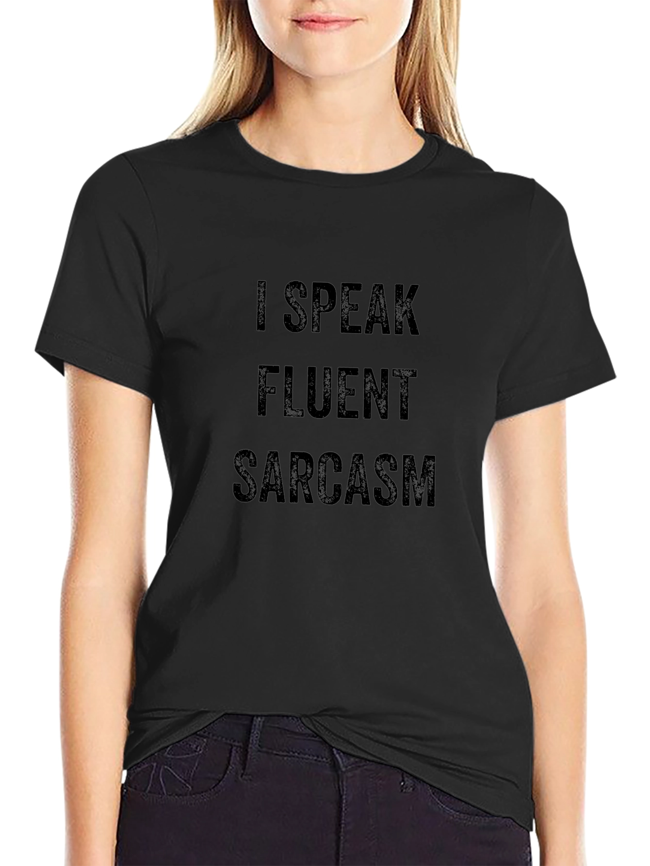 Fluent Sarcasm Graphic Tee - Mens Black T-Shirt