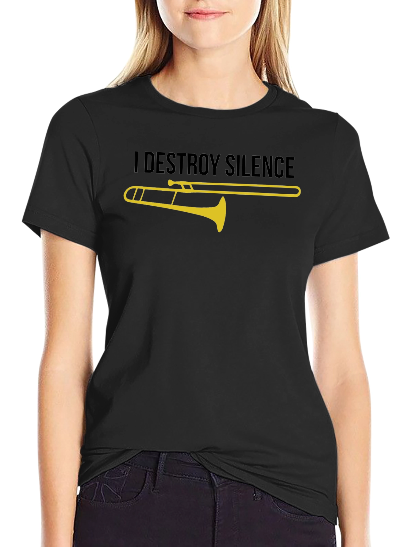 I Destroy Silence Trombone Graphic Tee