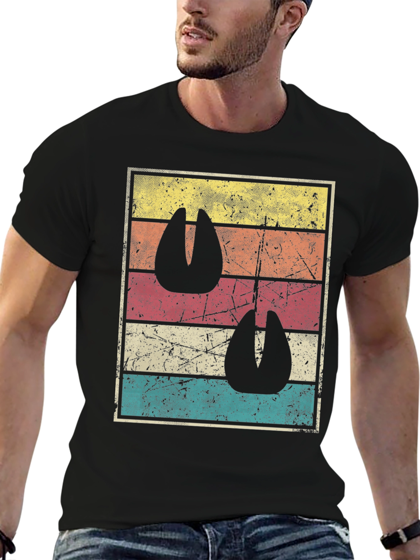 Retro Animal Tracks Graphic T-Shirt