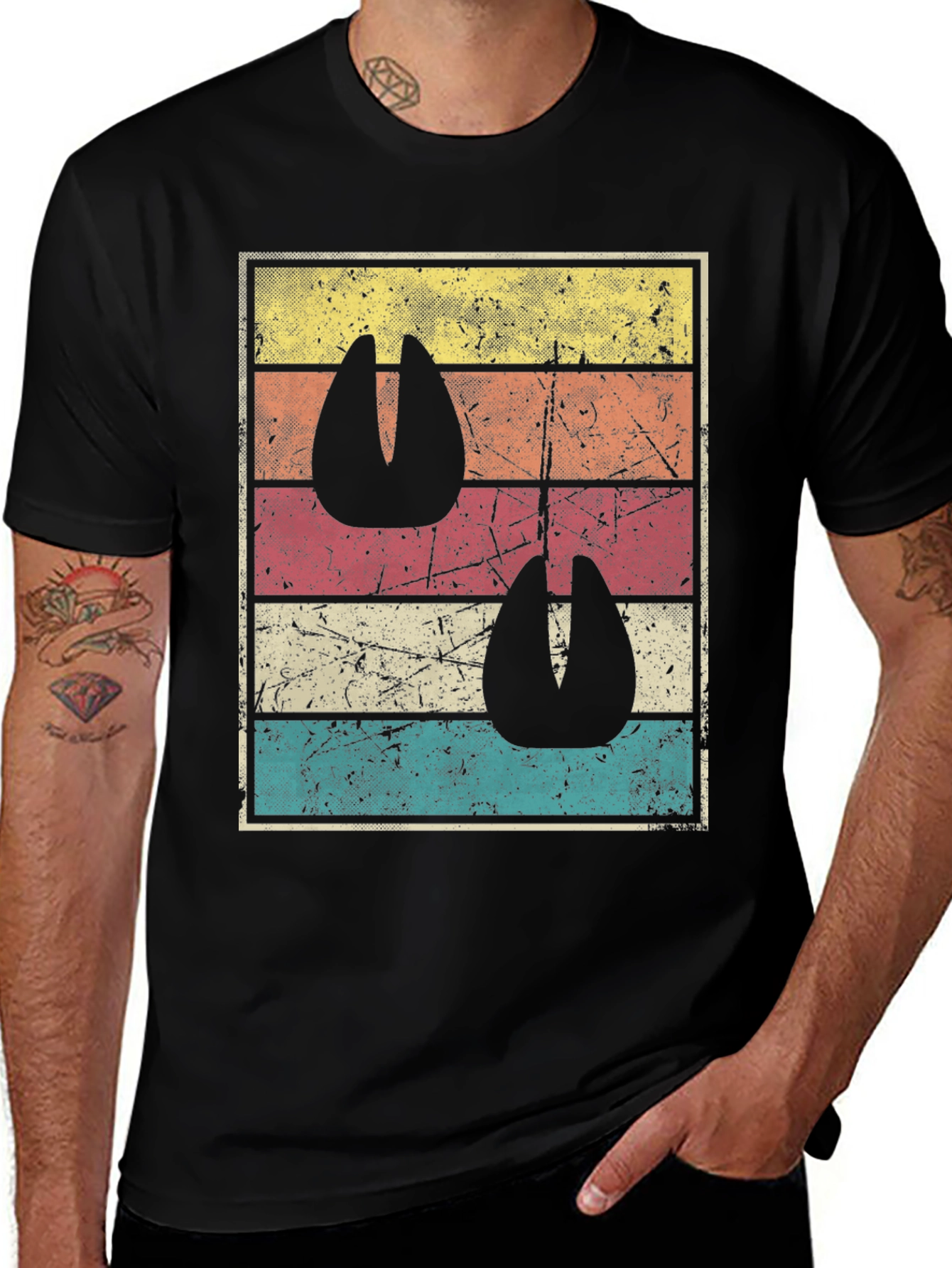 Retro Animal Tracks Graphic T-Shirt