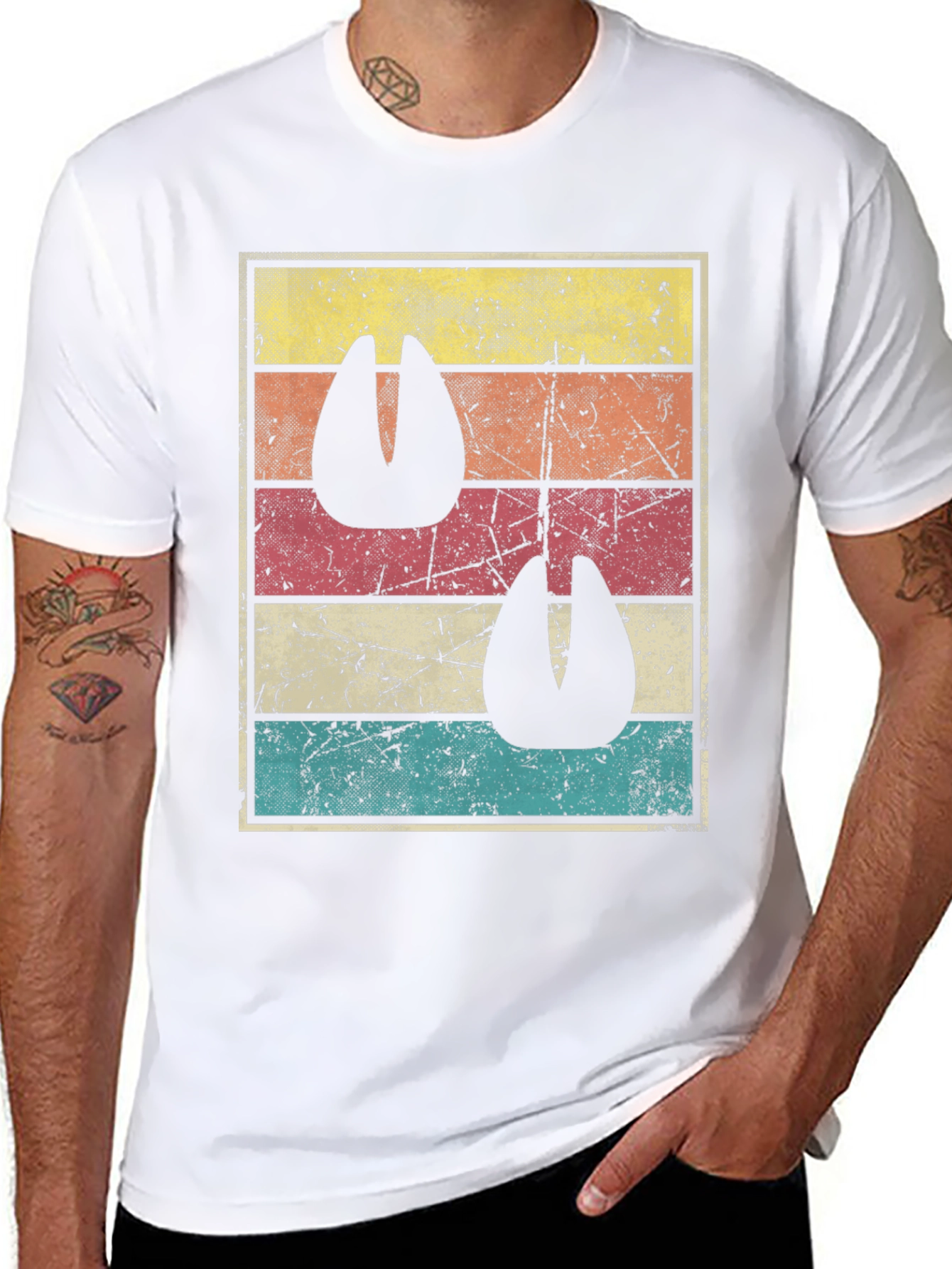 Retro Animal Tracks Graphic T-Shirt