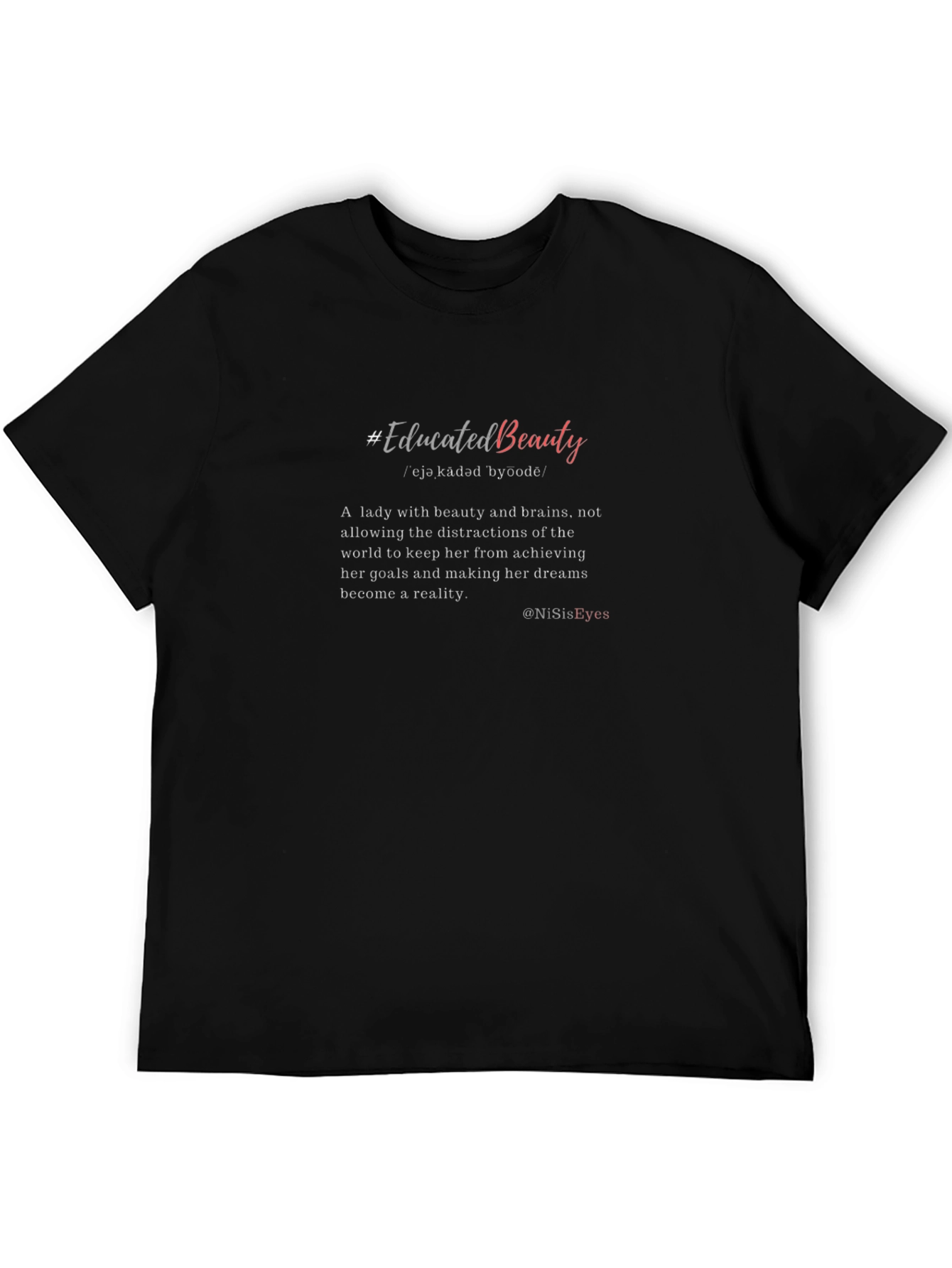 Educated Beauty Graphic T-Shirt - Black
