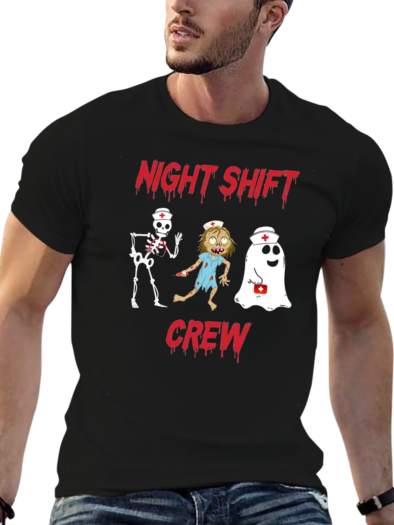 Night Shift Crew Graphic T-Shirt