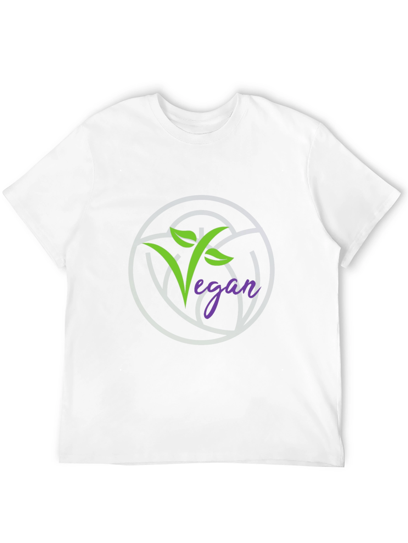 Vegan Black T-Shirt with Green and Purple Logo