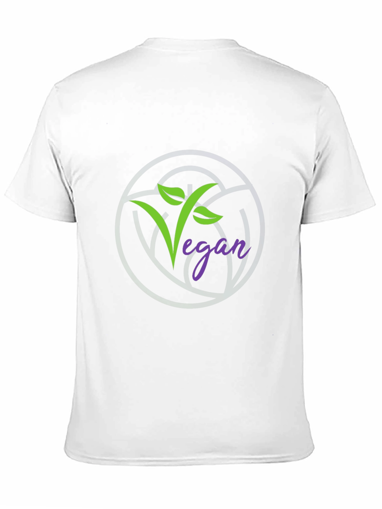 Vegan Black T-Shirt with Green and Purple Logo