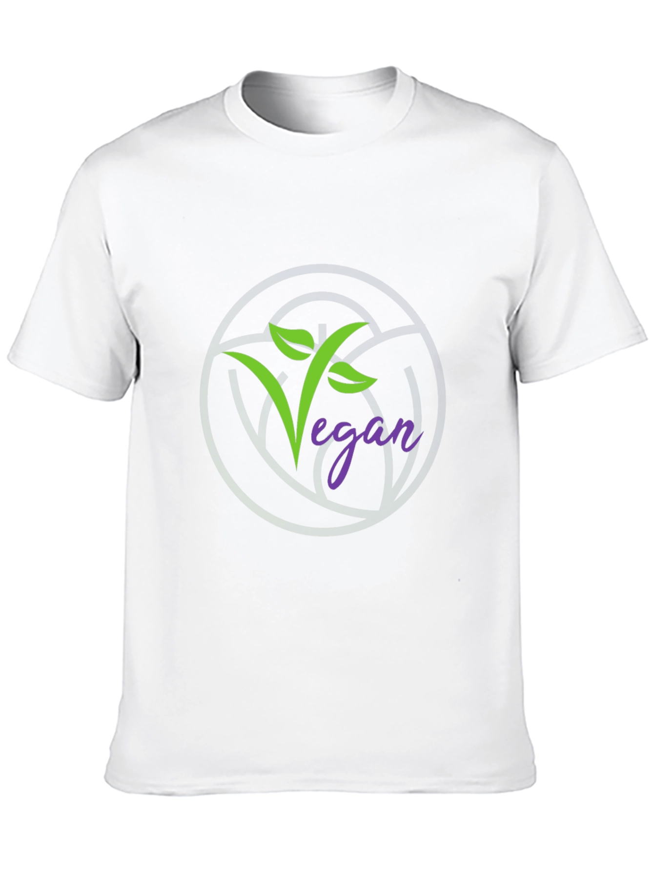 Vegan Black T-Shirt with Green and Purple Logo